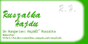 ruszalka hajdu business card
